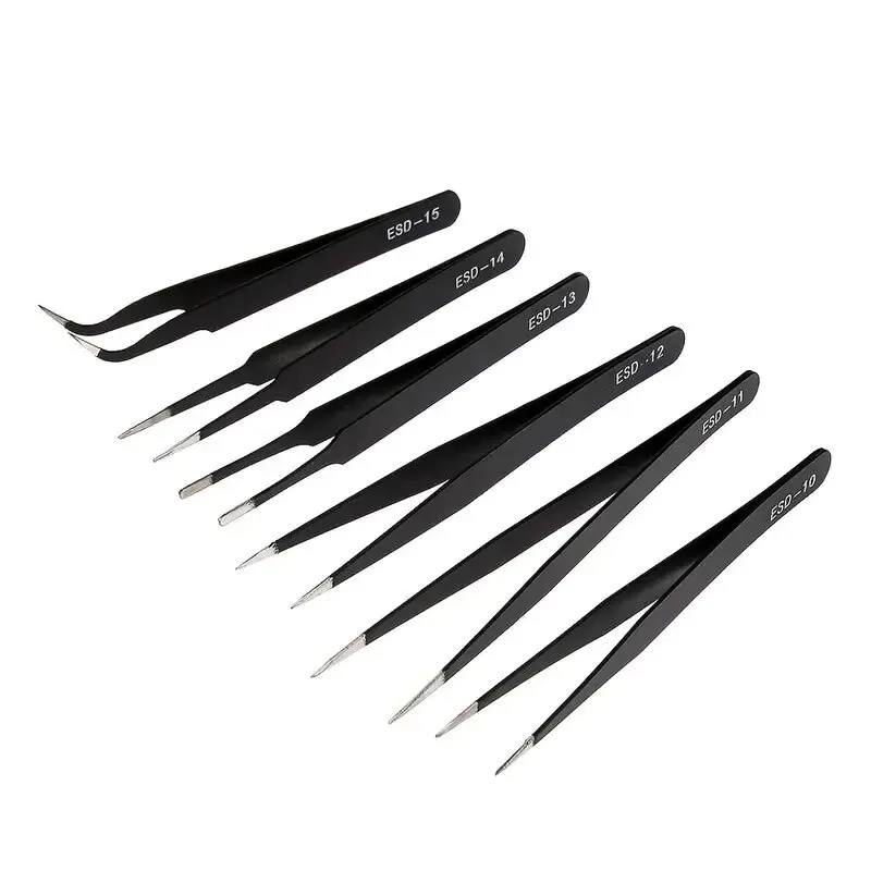 Elektronik Repair - NEW 6pcs Precision Long Tweezers Set