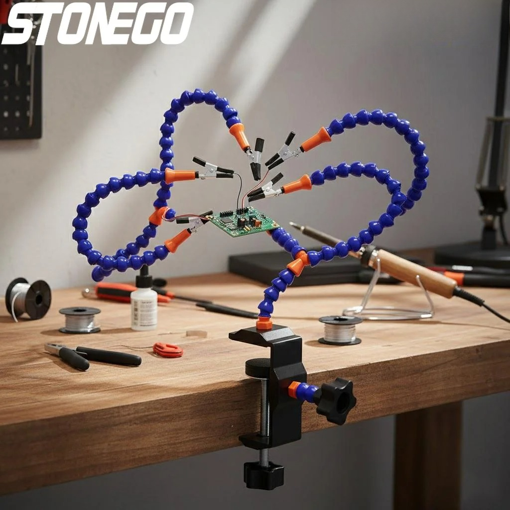 Electronics Repair Workbench - Table Clamp Helping Hands Soldering Iron