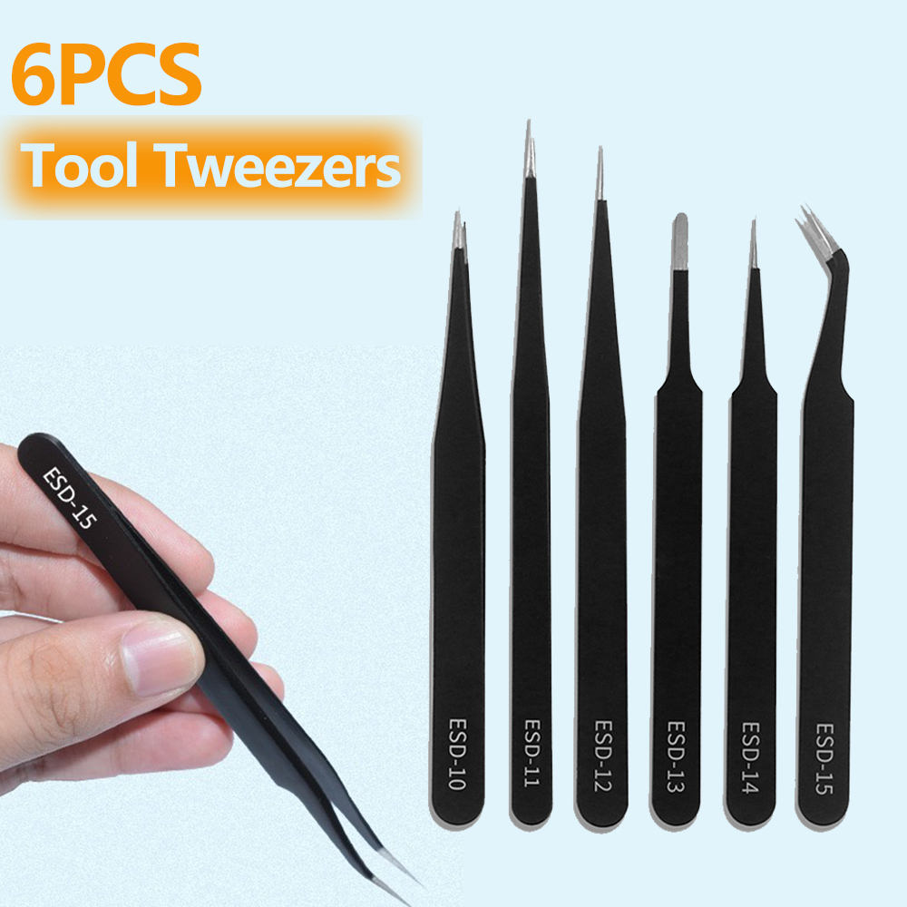 6pcs Precision Tweezers Set ES – Elektronik Repair Bewertung und Preis
