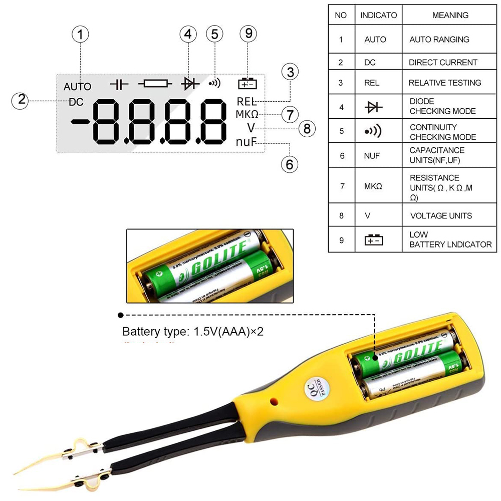 990C Smart SMD Tester Smart Tw – Smd Tweezer Set Bewertung und Preis