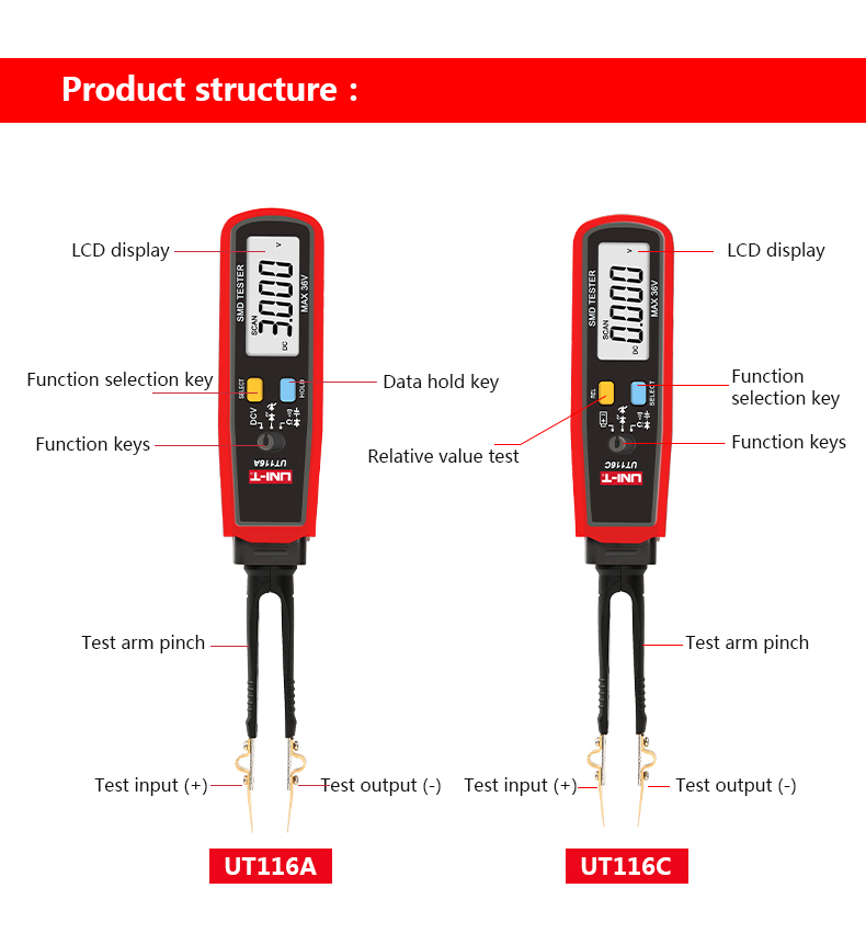 UT116A UT116C Digital Tweezers – Smd Tweezer Set Bewertung und Preis